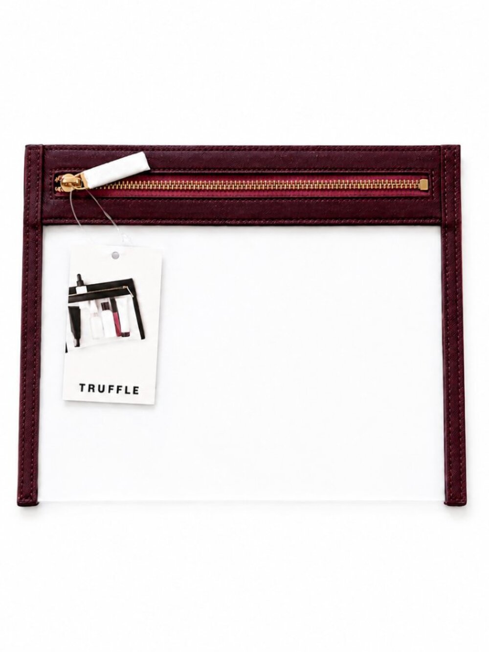 Truffle Clarity Clutch Small in Wine - Rare/Discontinued - New in Package